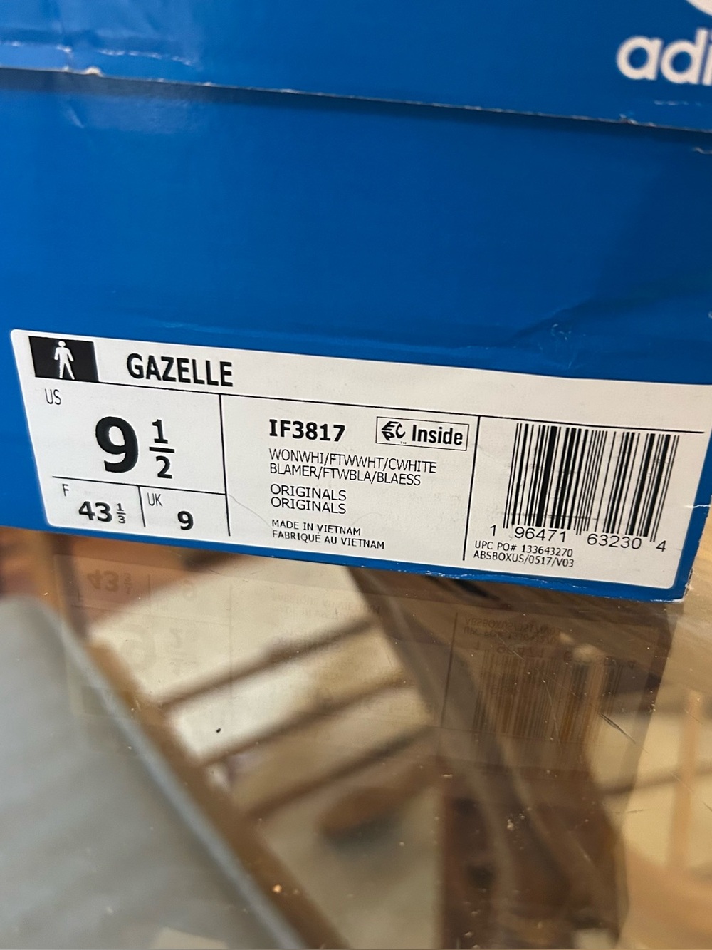 Adidas GAZELLE sneakers size men’s 9.5 - Picture 4 of 10